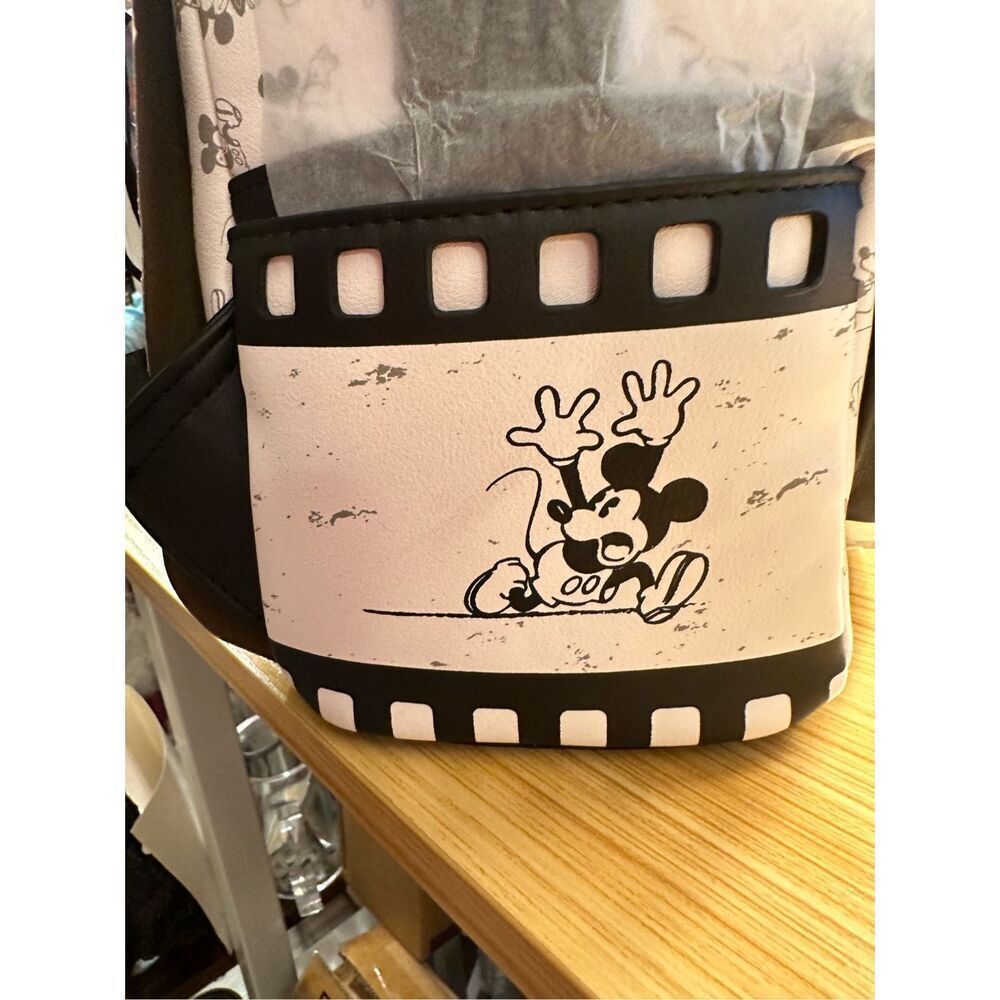 Disney Mickey Mouse Steamboat Willie Loungefly Mini Backpack + Wallet  Disney100 - Picture 11 of 14
